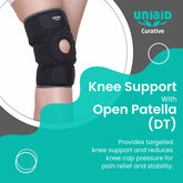 Genouillère avec rotule ouverte