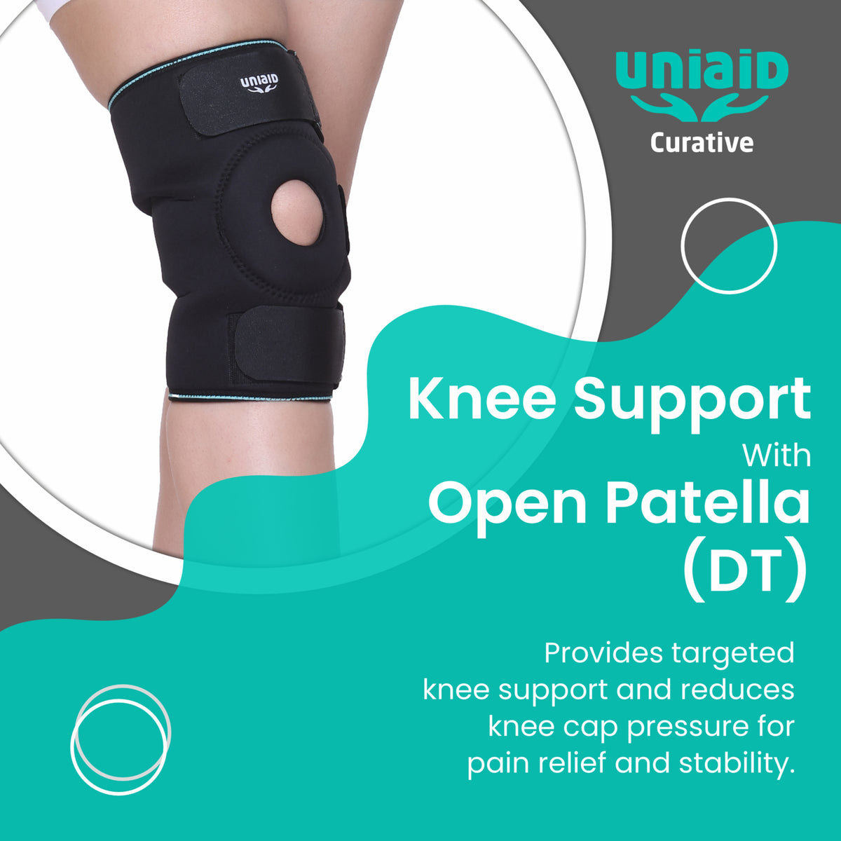 Genouillère avec rotule ouverte